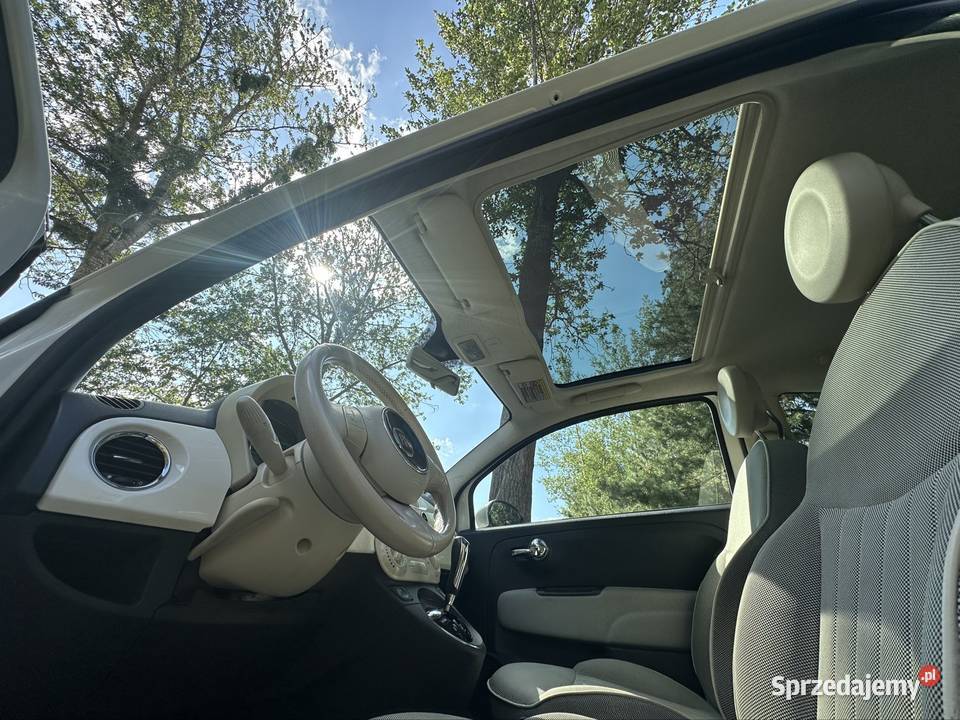 Fiat 500 12 biały panorama alufelgi czujnik parkowania