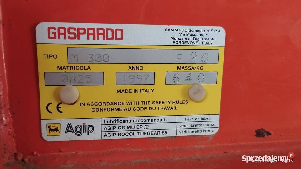 Siewnik Gaspardo M300 1997r Gaspardo Iwonicz