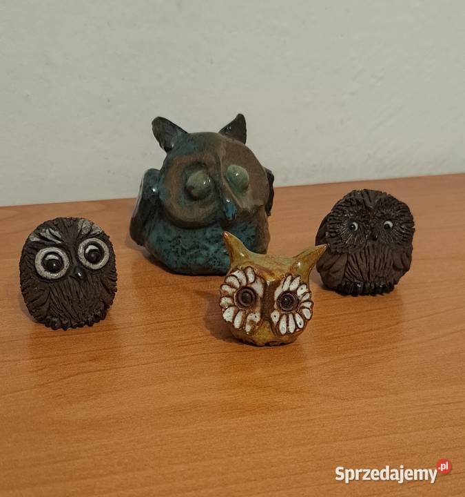 piękne małe ceramiczne sowy Warszawa sprzedam