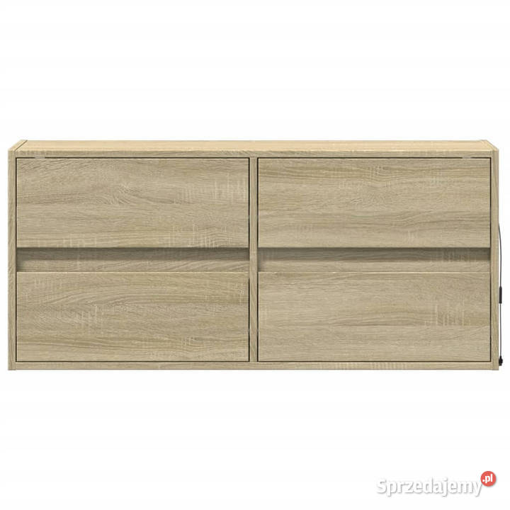 Ścienna szafka TV z LED dąb sonoma 100x31x45 Warszawa