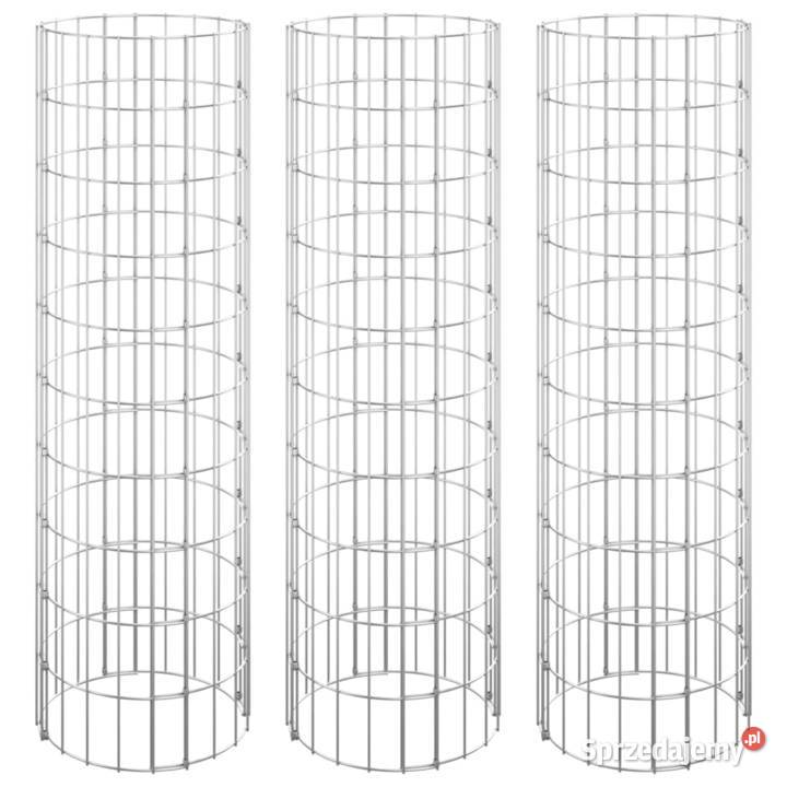 vidaXL Okrągłe donice gabionowe podniesione 3 mazowieckie Warszawa