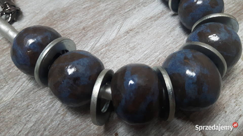 Naszyjnik ceramiczny ręcznie wykonany mazowieckie Otwock