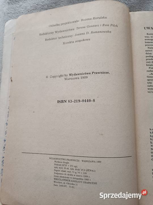 Kodeks Postępowania Administracyjnego JBorkowski Pozostałe Łódź