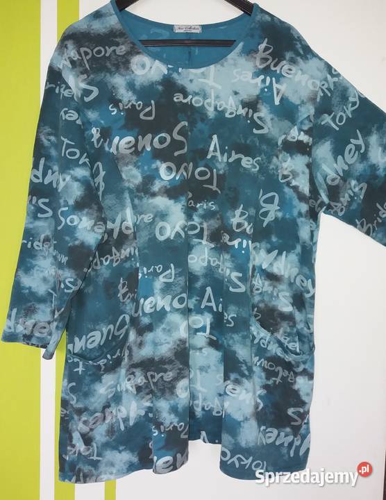 XXL54 Włoska dresowa tunika o linii A Collection Gliwice