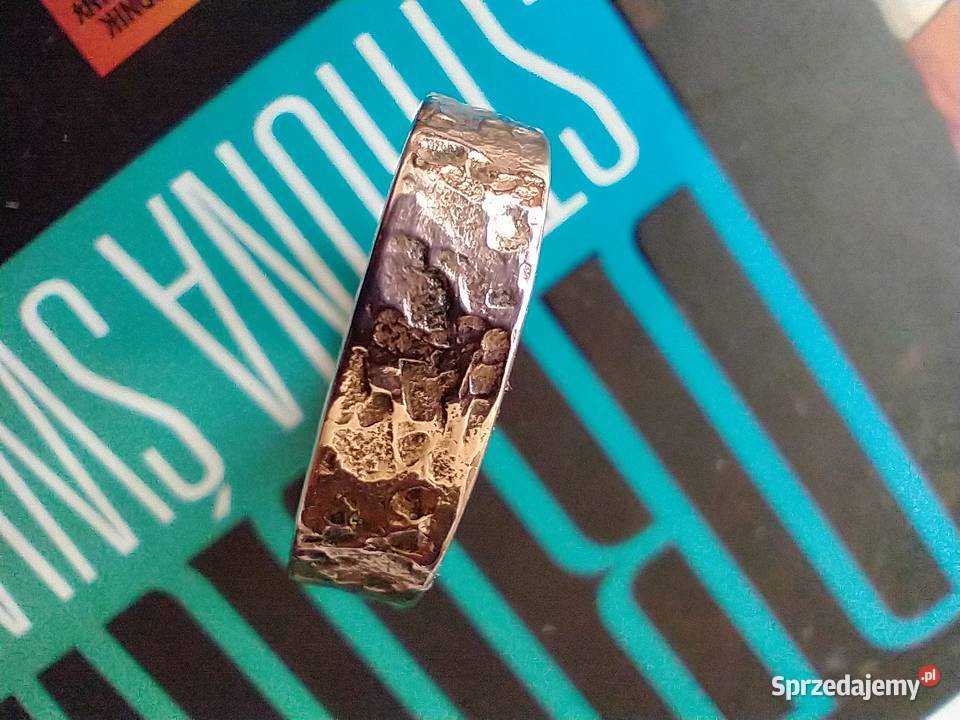 Pierścionek obrączka czysta miedź metaloplastyka Łódź