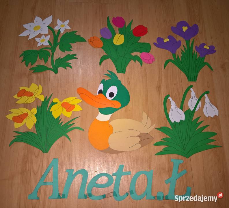 Dekoracje dwustronne okienne wiosenne z brystolu Garwolin