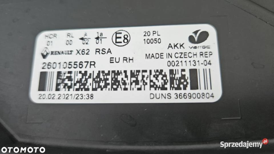 RENAULT MASTER III LIFT 19 LAMPY PRZÓD PRZEDNIE