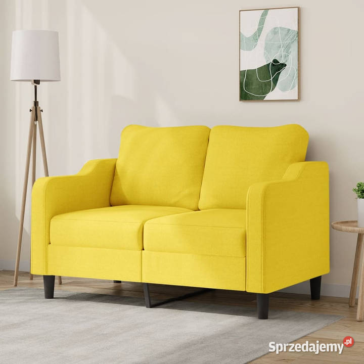 Sofa 2osobowa jasnożółta 120 tapicerowana mazowieckie Warszawa