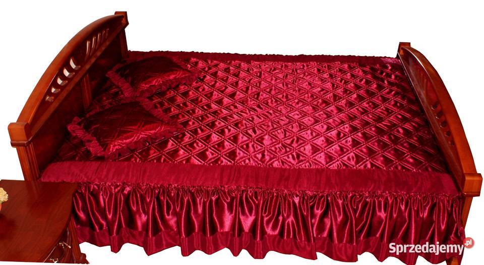 Narzuta na łóżko z falbanami Pościel i koce