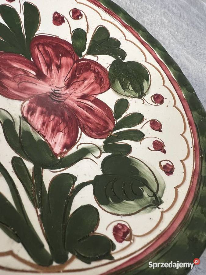 Talerze zestaw ozdobnych talerzy z kwiatem Jasło sprzedam