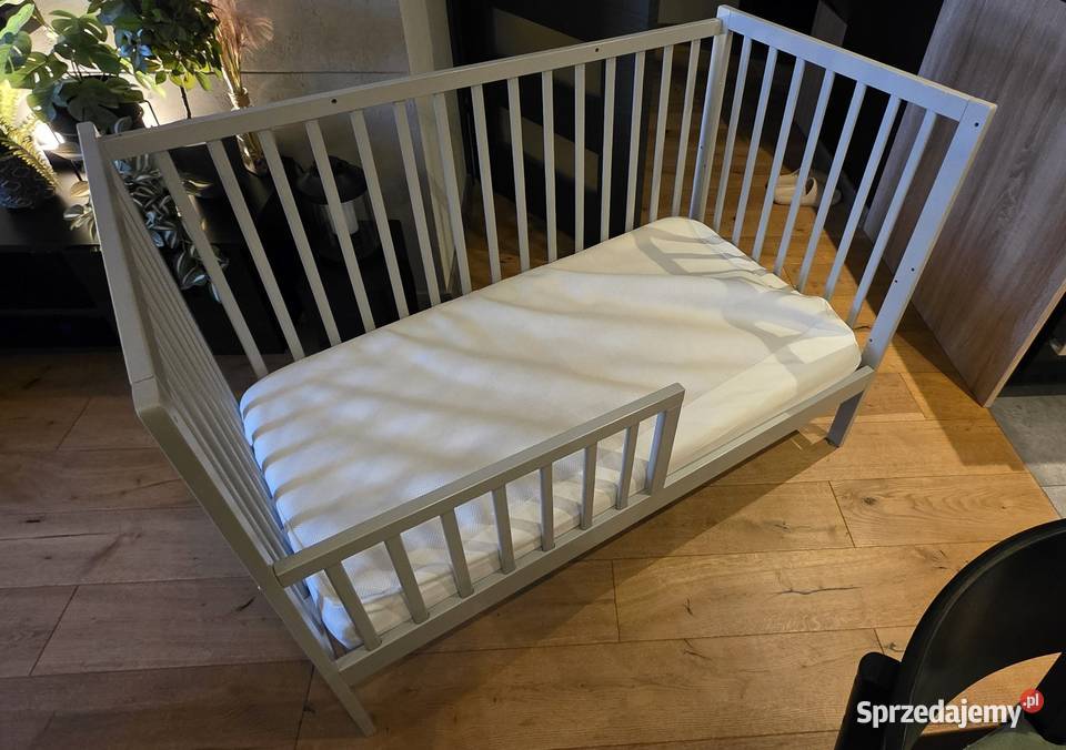 Łóżeczko dziecięce 120x60 szare i materac Poznań