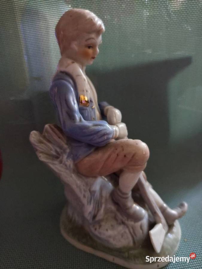 Porcelanowa figurka chłopca drwala leśniczego Warszawa sprzedam