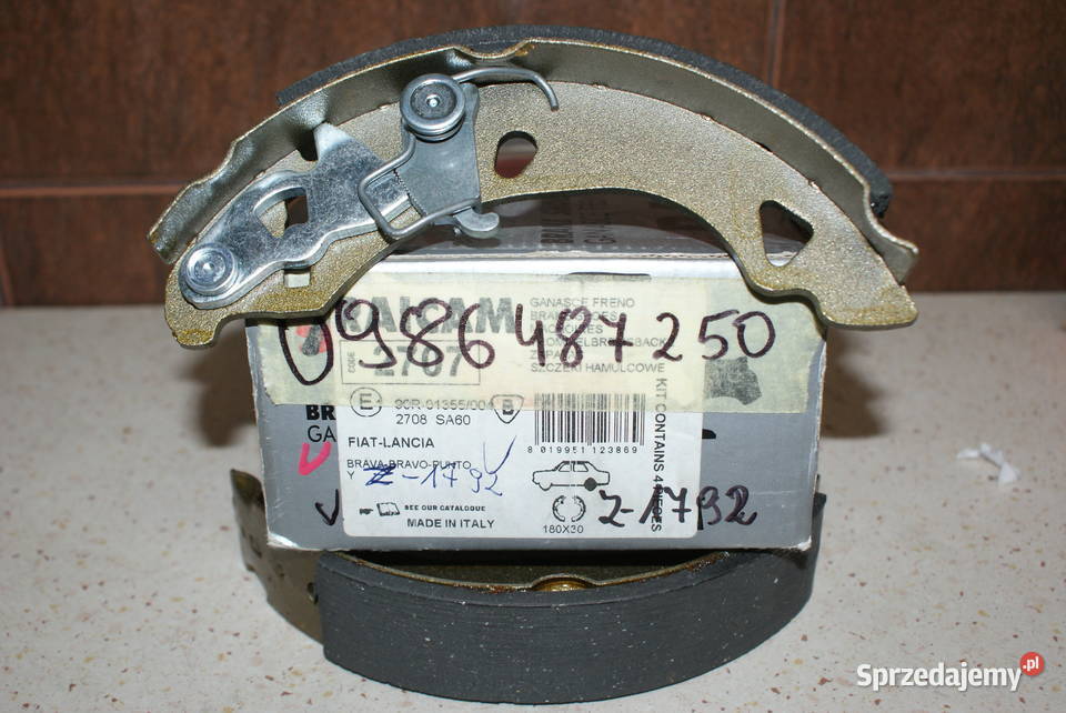 0 986 487 250 BOSCH SZCZĘKI HAMULC FIAT PUNTO Białobrzegi