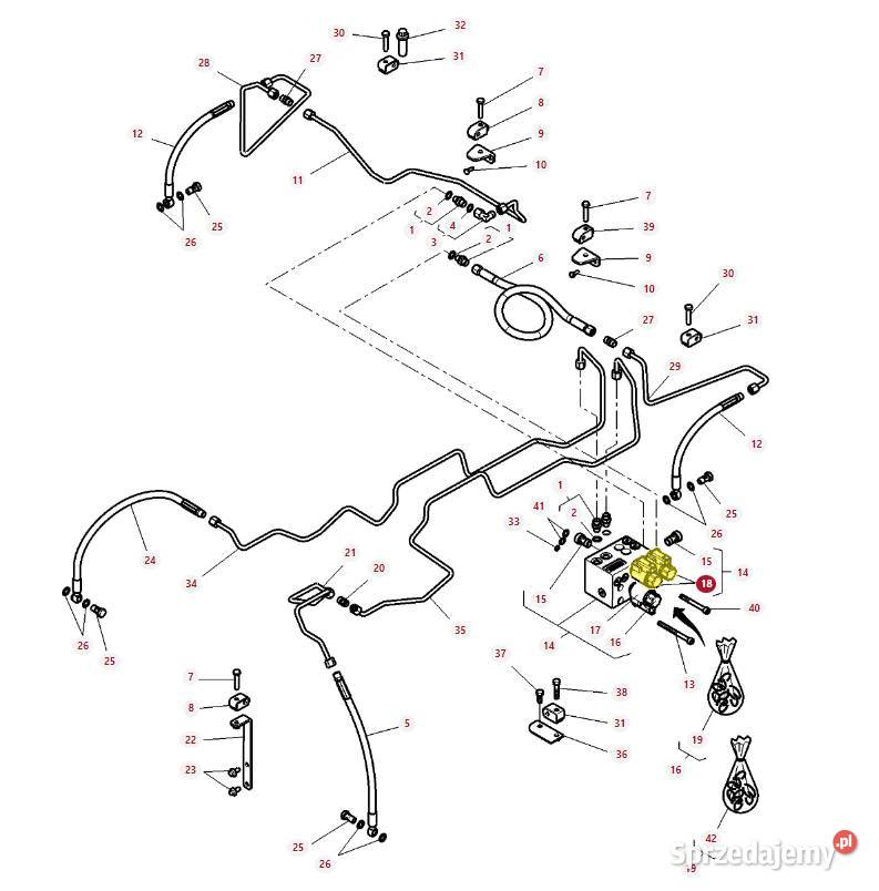 Zawór Massey Ferguson 3909442M1 ORYGINAŁ AGCO Białystok