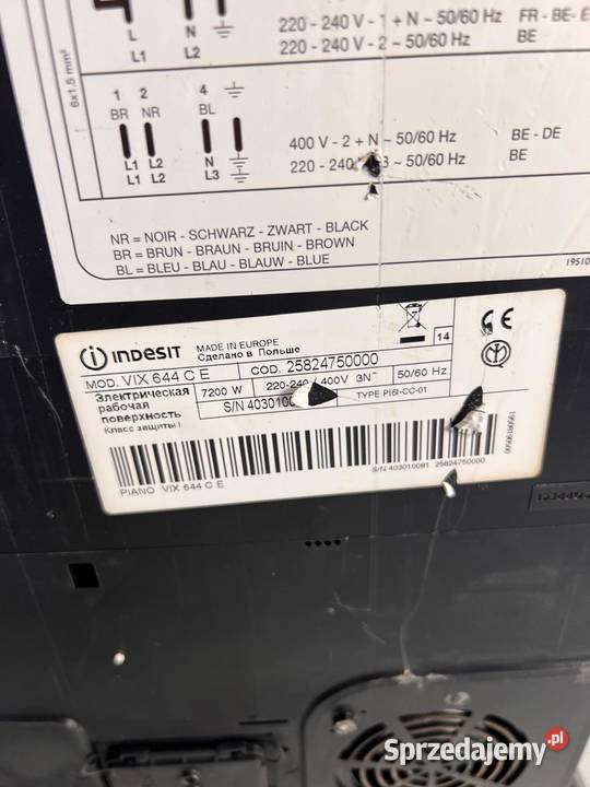 Płyta indukcyjna Booster INDESIT 72Kw 60 Warszawa