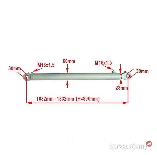 Siłownik Hydrauliczny 50x28 Skok 800 Mocowania Solec Kujawski