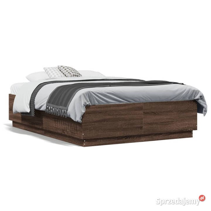 Rama łóżka z LED brązowy dąb 135x190 WM3209652 138cm mazowieckie