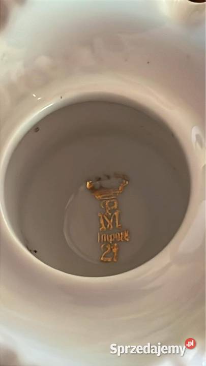 Porcelanowe 2 świeczniki Syg PM Import FRIEDRICH