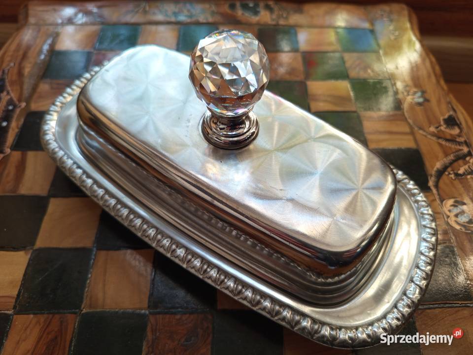 Szkatułka maselniczka plater kryształ Poznań