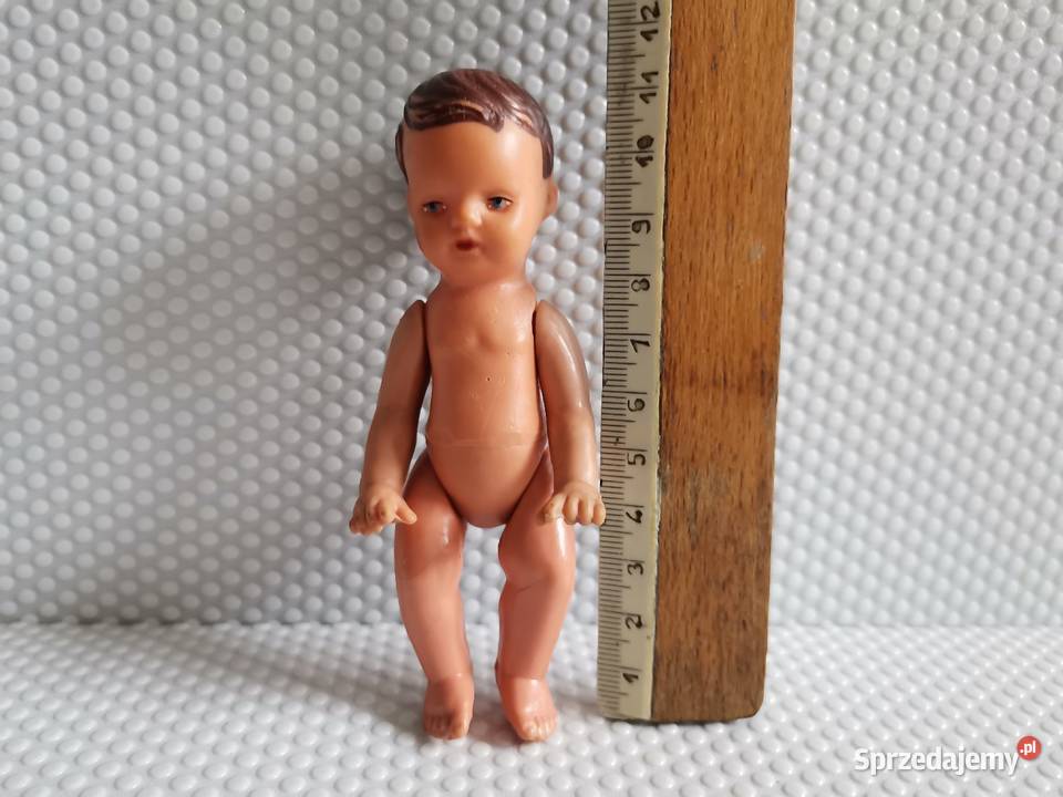 Stara mała gumowa figurka lalka śląskie Katowice