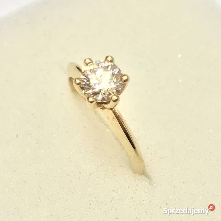TIFFANYCo Pierścionek złoty 14K brylant 075ct Warszawa