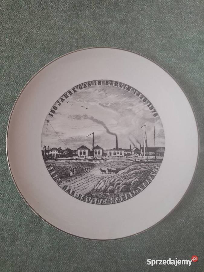 KPM Berlin porcelana talerz 150 Jahre Gas in pomorskie Gdańsk