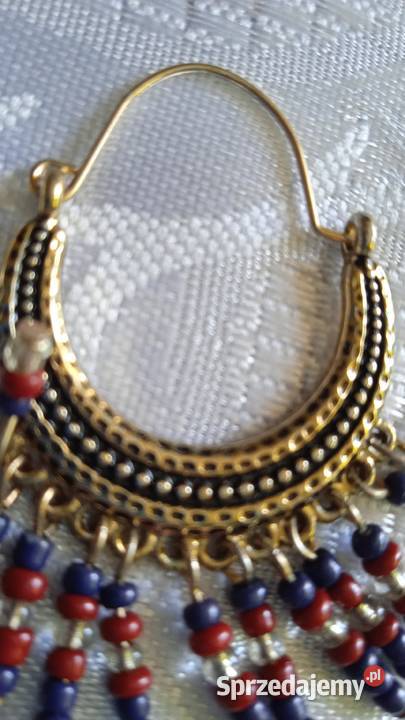 OKAZAŁE INDYJSKIE KOLCZYKI SREBRZONE Kolczyki Piła