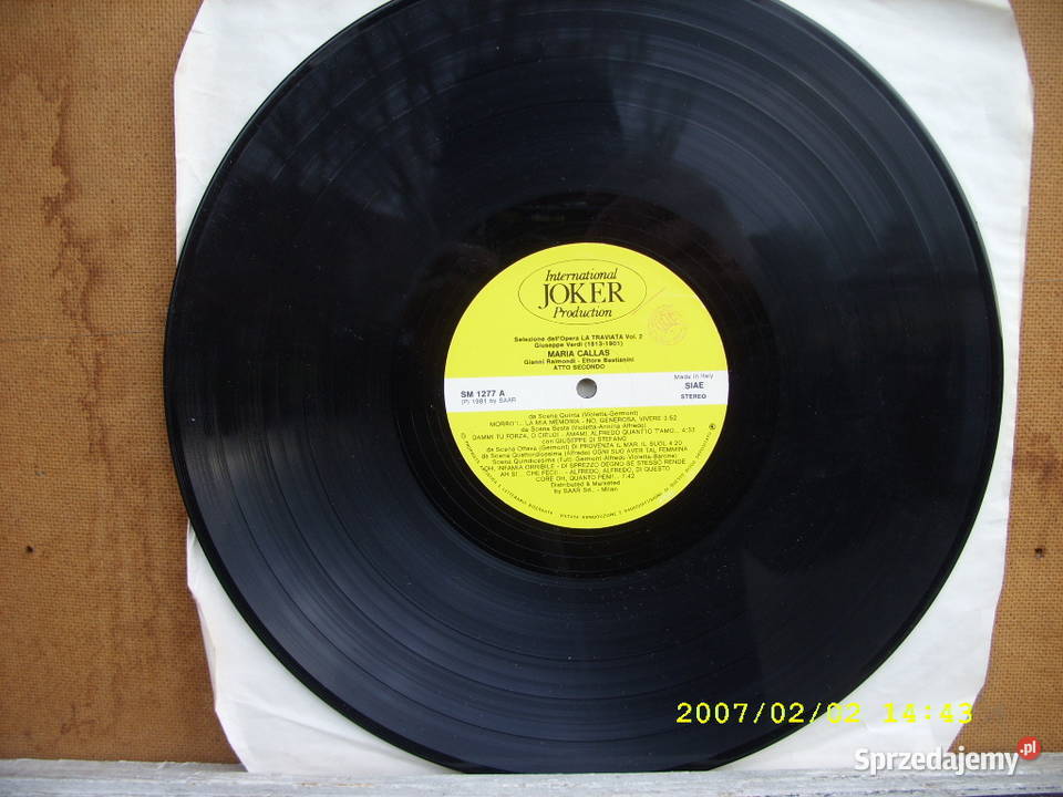 LP Klasyka MARIA CALLASTRAVIATA 1981 płyta winylowa dolnośląskie Wołów