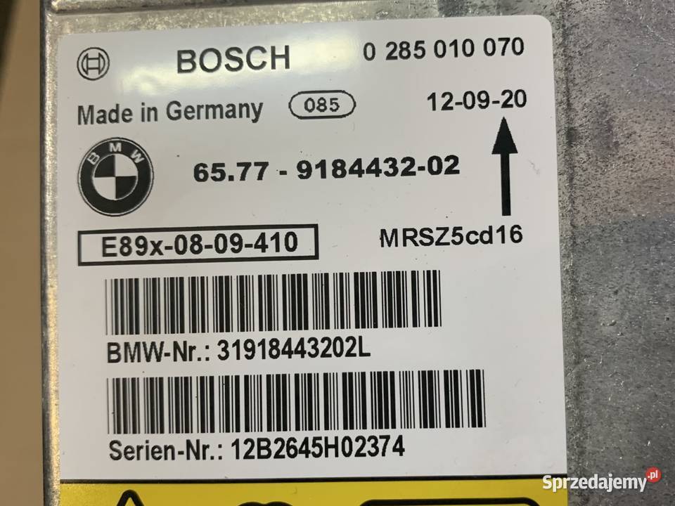 9184432 moduł sterownik poduszek powietrznych Szczecin