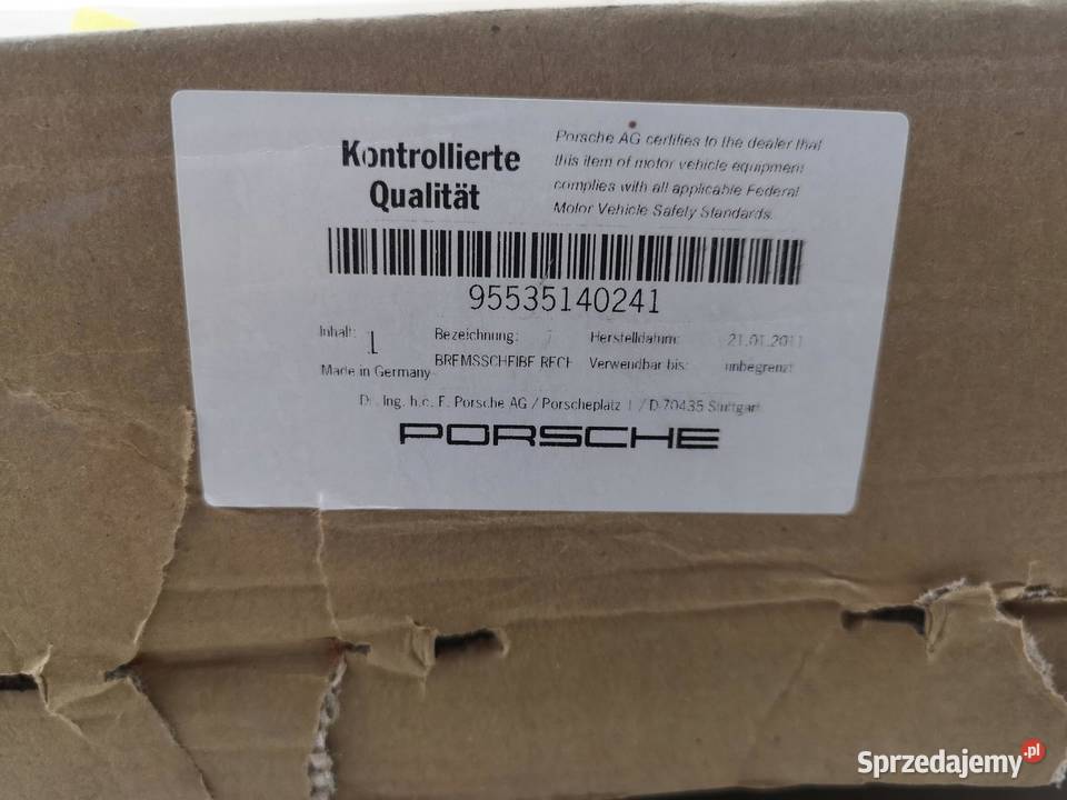 TARCZA HAMULCOWA PRAWY PRZÓD PORSCHE CAYENNE lubelskie