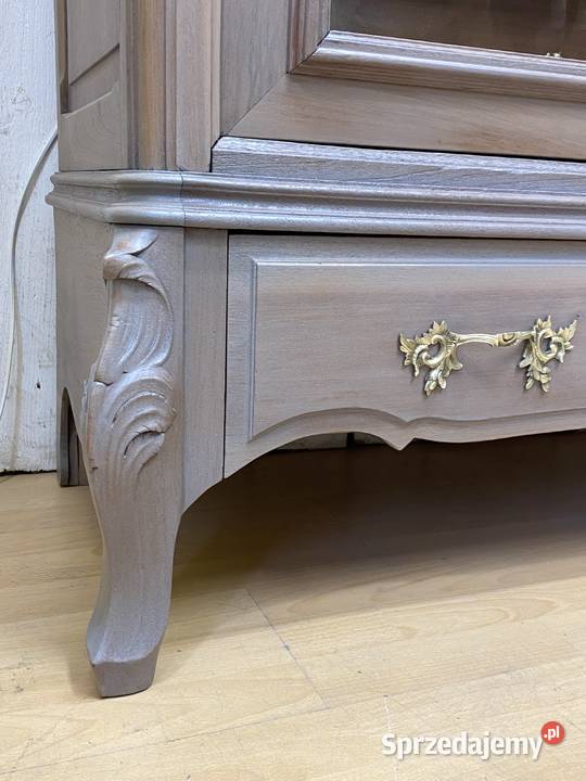 BIBLIOTEKA witryna szara Ludwik XV Francja 248cm