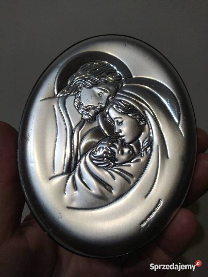 Posrebrzany obrazek Święta Rodzina Kraków sprzedam