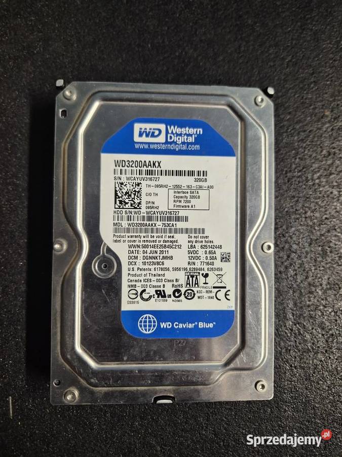 Dysk HDD Western Digital WD3200AAKX 320GB 7200 Ruda Śląska