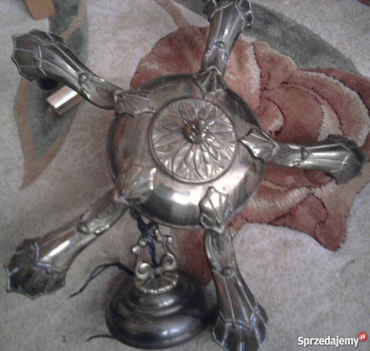 Okazja Żyrandol 5 ramienny Mosiądz Starocia Zabrze sprzedam