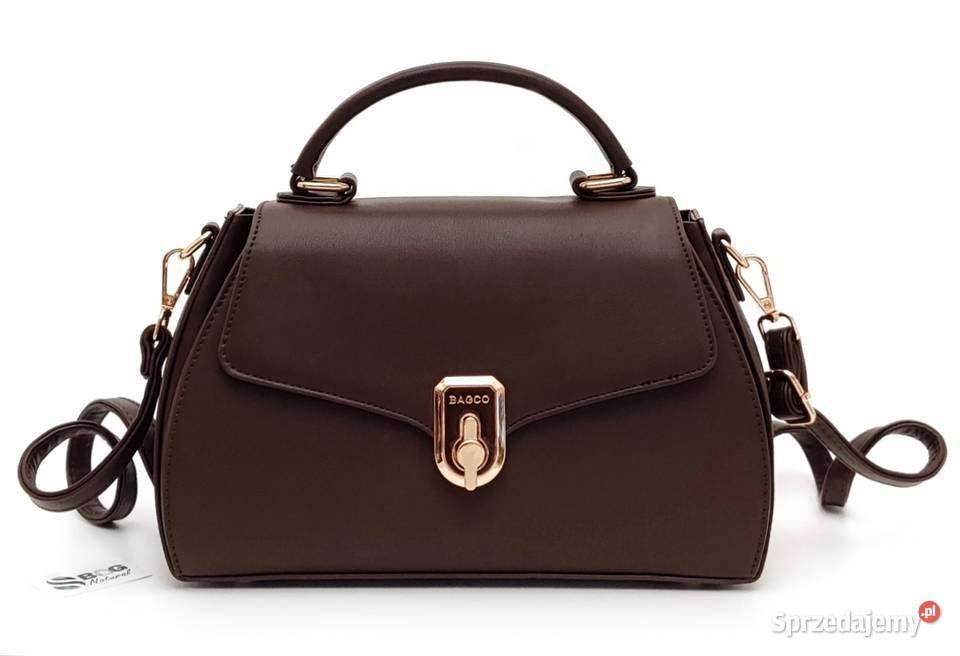 Ponadczasowa Torebka Kuferek Damska Elegancka brązowy/beżowy małopolskie Kraków