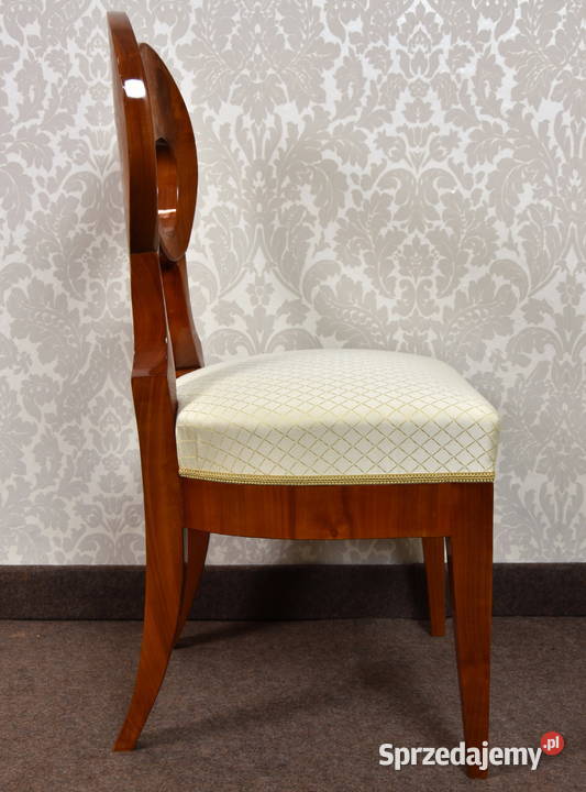 Dwa krzesła biedermeier czereśnia kopie politura Meble
