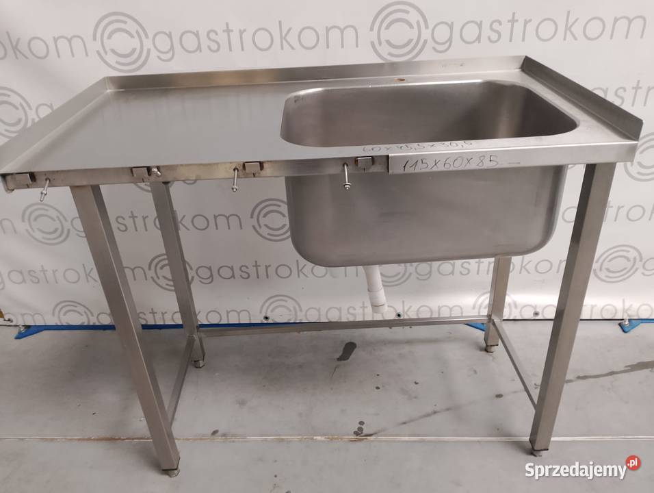 STÓŁ ZE ZLEWEM BAROWY P rant TLP 115X60X85 Wrocław