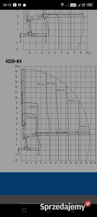Man TGX z hdsem hmf 12 ton 6x2 2007 Dąb Polski