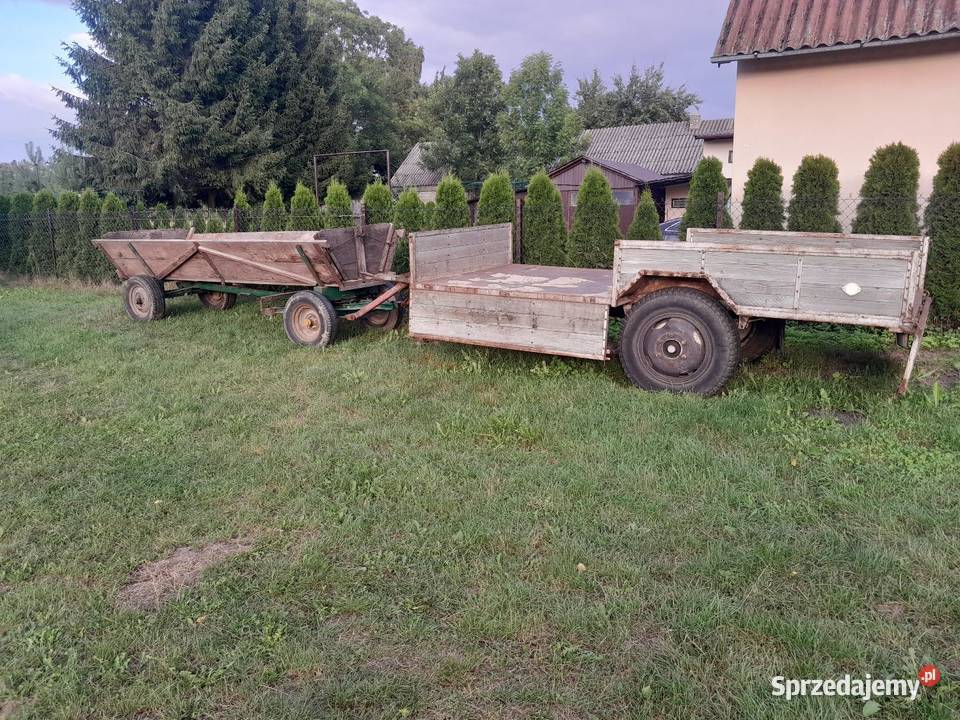 Wóz fura ciągnikiem kompletny gruby materiał świętokrzyskie Łagów
