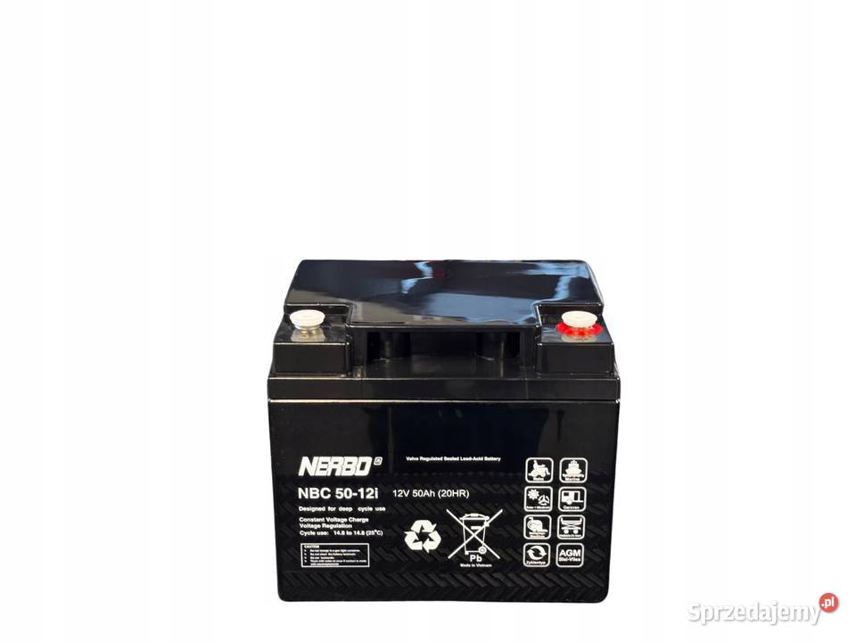 Akumulator NERBO AGM 12V 50Ah P NBC 5012i Jelcz-Laskowice