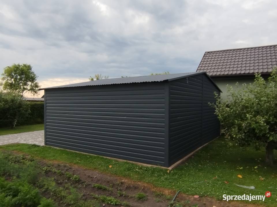 BIAŁY Garaż Blaszany 6x6 DOBRA Garaże Blaszane 235zł/m2 Sprzedaż Łuków