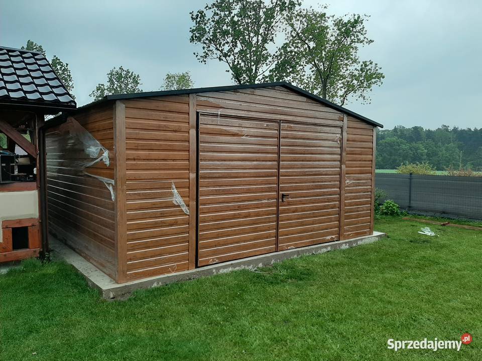 Garaż Blaszany Garaże Blaszane Drewnopodobne Stargard