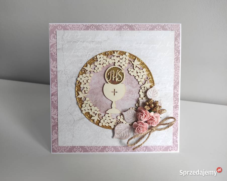 Kartka okolicznościowa ręcznie robiona Komunia Łódź