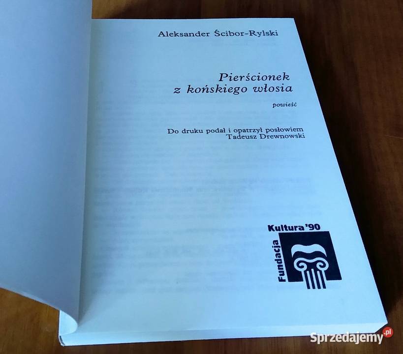 Pierścionek z końskiego włosia powieść ISBN 8390005883 Gdańsk