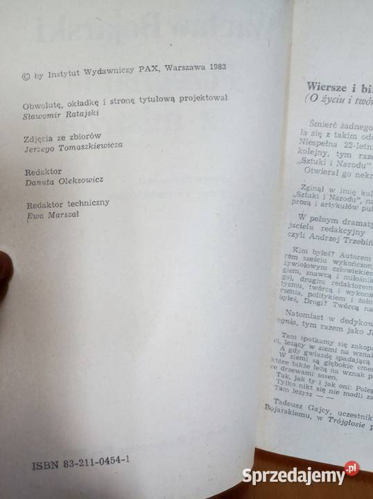 Pożegnanie z mistrzem Wacław Bojarski Kielce sprzedam