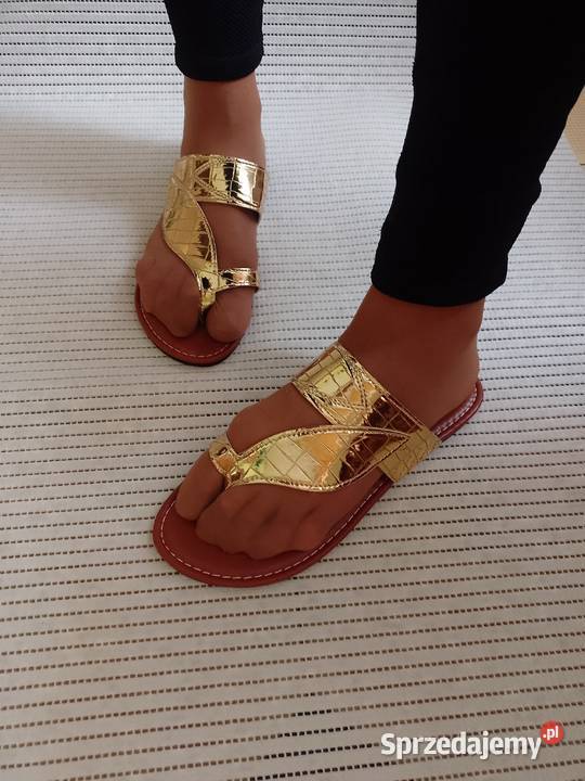 40 Złote Klapki japonki z Londynu NOWE małopolskie Kraków