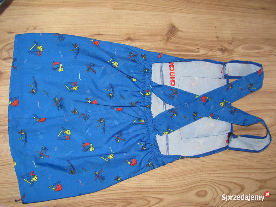 Chucky Costume Niebieska sukienka fartuszek 46 Zamość