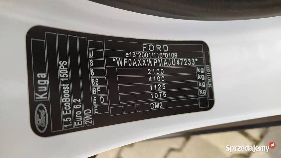 Ford Kuga 15 krajowy zadbany niski przebieg Cieszyn