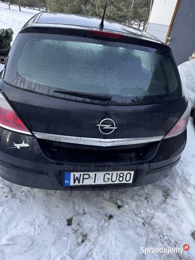 Opel Astra H czarna hatchback na części Płońsk