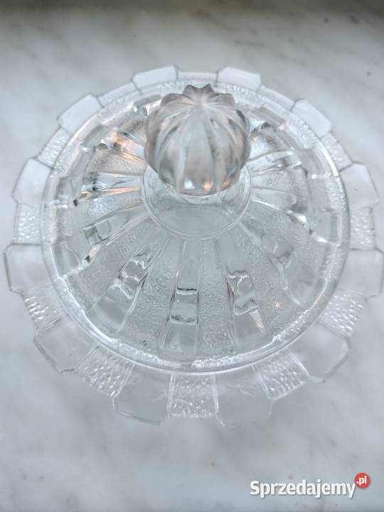 Bombonierka cukiernica puzderko szklane prl Choszczno